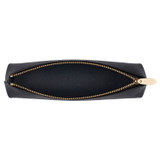 Internal product shot of the Oroton Inez Pencil Case in Black and Shiny Soft Saffiano for Women