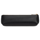 Back product shot of the Oroton Inez Pencil Case in Black and Shiny Soft Saffiano for Women