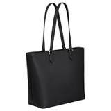 Back product shot of the Oroton Inez Shopper Tote in Black and Shiny Soft Saffiano for Women