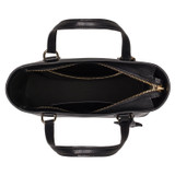 Internal product shot of the Oroton Inez Small Shopper Tote in Black and Shiny Soft Saffiano for Women