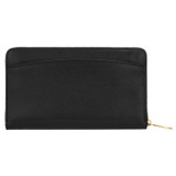 Back product shot of the Oroton Inez Zip Book Wallet in Black and Shiny Soft Saffiano for Women