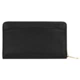 Back product shot of the Oroton Inez Zip Book Wallet in Black and Shiny Soft Saffiano for Women
