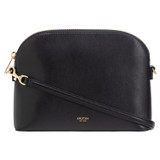 Front product shot of the Oroton Inez Slim Crossbody in Black and Shiny Soft Saffiano for Women