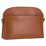 Back product shot of the Oroton Inez Slim Crossbody in Cognac and Shiny Soft Saffiano for Women