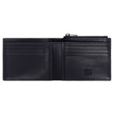 Oroton Eton 8 Card Zip Wallet in Ink and Saffiano/Smooth Leather for Men