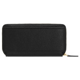 Back product shot of the Oroton Avery Slim Zip Wallet in Black and Soft Pebble Leather for Women