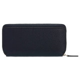 Back product shot of the Oroton Avery Slim Zip Wallet in Denim Blue and Soft Pebble Leather for Women