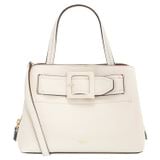 Front product shot of the Oroton Avery Small Three Pocket Day Bag in Cream and Soft Pebble Leather for Women