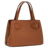 Back product shot of the Oroton Avery Small Three Pocket Day Bag in Toffee and Soft Pebble Leather for Women