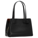 Oroton Avery Three Pocket Day Bag in Black and Soft Pebble Leather for Women