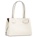 Back product shot of the Oroton Avery Three Pocket Day Bag in Cream and Soft Pebble Leather for Women