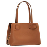 Oroton Avery Three Pocket Day Bag in Toffee and Soft Pebble Leather for Women