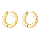 Front product shot of the Oroton Avery Chunky Hoops in Gold and  for Women