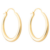 Front product shot of the Oroton Fiona Oblong Hoops in Gold and Brass Base With 18CT Gold Plating for Women