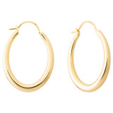 Oroton Fiona Oblong Hoops in Gold and Brass Base With 18CT Gold Plating for Women