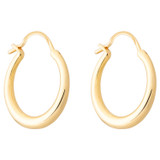 Front product shot of the Oroton Fiona Small Oblong Hoops in Gold and Brass Base With 18CT Gold Plating for Women