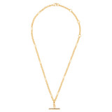 Front product shot of the Oroton Inez Vintage Chain Necklace in Gold and Brass Base With 18CT Gold Plating for Women