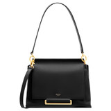 Oroton Elm Medium Day Bag in Black and Pebble Leather With Smooth Leather Trim for Women