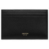 Front product shot of the Oroton Dylan 10 Credit Card Zip Wallet in Black and Pebble leather for Women