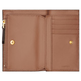 Oroton Dylan 10 Credit Card Zip Wallet in Tan and Pebble Leather for Women