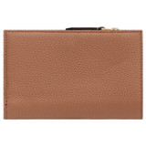 Back product shot of the Oroton Dylan 10 Credit Card Zip Wallet in Tan and Pebble Leather for Women