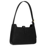 Back product shot of the Oroton Dylan Baguette in Black and Pebble Leather for Women