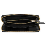 Oroton Dylan Book Wallet in Black and Pebble Leather for Women