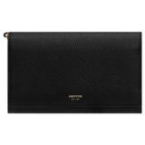 Front product shot of the Oroton Dylan Clutch And Pouch Wallet in Black and Pebble Leather for Women