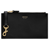 Detail product shot of the Oroton Dylan Clutch And Pouch Wallet in Black and Pebble Leather for Women