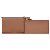 Oroton Dylan Clutch And Pouch Wallet in Tan and Pebble Leather for Women