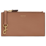 Detail product shot of the Oroton Dylan Clutch And Pouch Wallet in Tan and Pebble Leather for Women