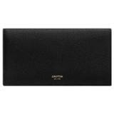 Oroton Dylan Soft Fold Wallet in Black and Pebble Leather for Women