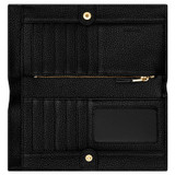 Oroton Dylan Soft Fold Wallet in Black and Pebble Leather for Women