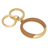 Oroton Elina O Keyring in Tan and Pebble Leather for Women