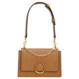 Front product shot of the Oroton Elina Small Satchel in Tan and Pebble Leather for Women