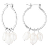 Oroton Farah Hoops in Silver and Brass Base With Rhodium Plating for Women