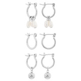 Oroton Farah Trio Hoop Set in Silver and Brass Base With Rhodium Plating for Women