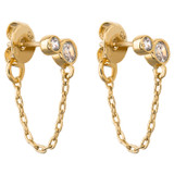 Oroton Esme Chain Drop Studs in Gold and 925 Sterling Silver Base With 18CT Gold Plating for Women