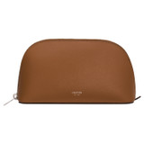 Front product shot of the Oroton Harriet Large Beauty Case in Cognac and Saffiano Leather for Women