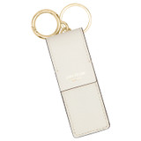 Oroton Heather Lipstick Keyring in Cream and Pebble leather for Women