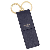 Oroton Heather Lipstick Keyring in Navy Blue and Pebble leather for Women