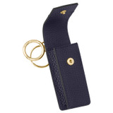 Oroton Heather Lipstick Keyring in Navy Blue and Pebble leather for Women