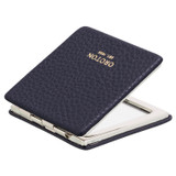 Oroton Heather Square Mirror in Navy Blue and Pebble leather for Women