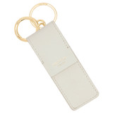 Oroton Inez Lipstick Keyring in Cream and Saffiano Leather for Women