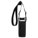 Front product shot of the Oroton Grayson Water Bottle Holder in Black and Rubberised Nylon for Men