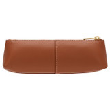 Back product shot of the Oroton Imogen Pencil Case in Brandy and Smooth Leather for Women