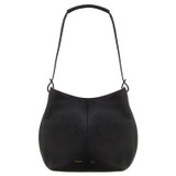 Front product shot of the Oroton Kali Small Hobo in Black and Pebble leather for Women