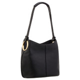 Oroton Kali Small Hobo in Black and Pebble leather for Women