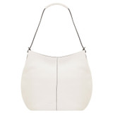 Front product shot of the Oroton Kali Medium Hobo in Cream and Pebble leather for Women