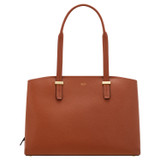 Oroton Anika 13" Day Bag in Cognac and Pebble leather for Women